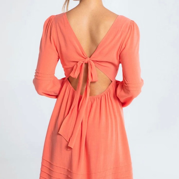 Adorable boho mini dress with tie back! 🧡 - Picture 7 of 7